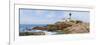 Lighthouse on the Coast, Beavertail Lighthouse, Narragansett Bay, Jamestown Island-null-Framed Photographic Print