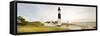 Lighthouse on the coast, Big Sable Point Lighthouse, Lake Michigan, Ludington, Mason County, Mic...-null-Framed Stretched Canvas