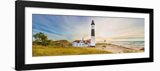 Lighthouse on the Coast, Big Sable Point Lighthouse, Lake Michigan, Ludington, Mason County-null-Framed Photographic Print