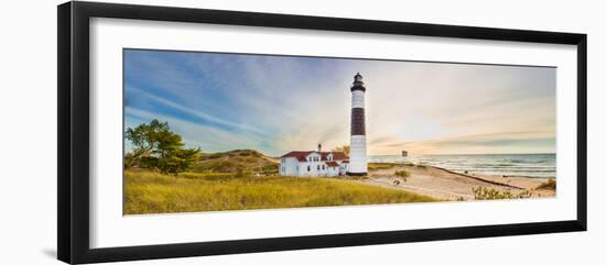 Lighthouse on the Coast, Big Sable Point Lighthouse, Lake Michigan, Ludington, Mason County-null-Framed Photographic Print