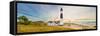 Lighthouse on the Coast, Big Sable Point Lighthouse, Lake Michigan, Ludington, Mason County-null-Framed Stretched Canvas