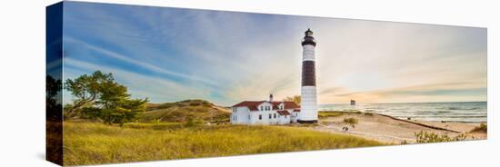 Lighthouse on the Coast, Big Sable Point Lighthouse, Lake Michigan, Ludington, Mason County-null-Stretched Canvas