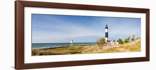 Lighthouse on the Coast, Big Sable Point Lighthouse, Lake Michigan, Ludington, Mason County-null-Framed Photographic Print