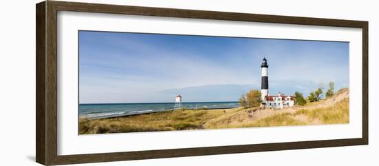 Lighthouse on the Coast, Big Sable Point Lighthouse, Lake Michigan, Ludington, Mason County-null-Framed Photographic Print