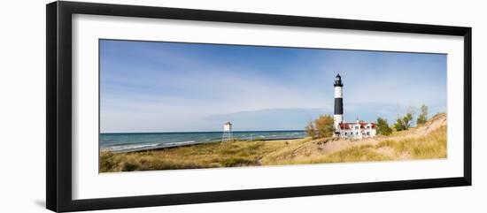 Lighthouse on the Coast, Big Sable Point Lighthouse, Lake Michigan, Ludington, Mason County-null-Framed Photographic Print