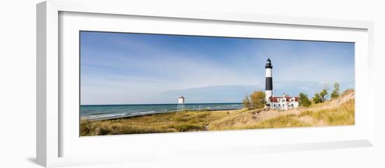 Lighthouse on the Coast, Big Sable Point Lighthouse, Lake Michigan, Ludington, Mason County-null-Framed Photographic Print