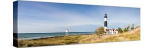 Lighthouse on the Coast, Big Sable Point Lighthouse, Lake Michigan, Ludington, Mason County-null-Stretched Canvas