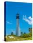 Lighthouse on the coast, Bill Baggs Cape Florida State Park, Key Biscayne, Miami-Dade County, Fl...-null-Stretched Canvas