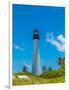Lighthouse on the coast, Bill Baggs Cape Florida State Park, Key Biscayne, Miami-Dade County, Fl...-null-Framed Photographic Print