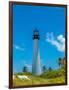 Lighthouse on the coast, Bill Baggs Cape Florida State Park, Key Biscayne, Miami-Dade County, Fl...-null-Framed Photographic Print