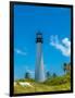 Lighthouse on the coast, Bill Baggs Cape Florida State Park, Key Biscayne, Miami-Dade County, Fl...-null-Framed Photographic Print