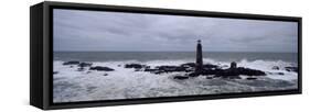 Lighthouse on the Coast, Graves Light, Boston Harbor, Massachusetts, USA-null-Framed Stretched Canvas