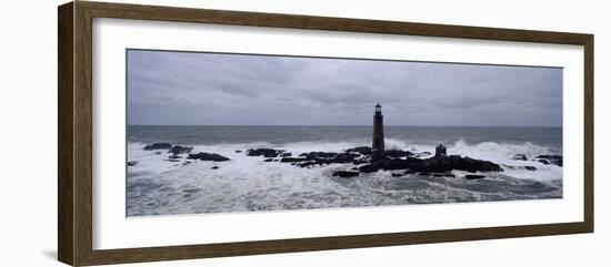 Lighthouse on the Coast, Graves Light, Boston Harbor, Massachusetts, USA-null-Framed Photographic Print