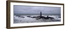 Lighthouse on the Coast, Graves Light, Boston Harbor, Massachusetts, USA-null-Framed Photographic Print