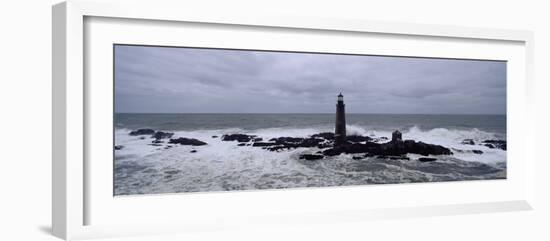 Lighthouse on the Coast, Graves Light, Boston Harbor, Massachusetts, USA-null-Framed Photographic Print