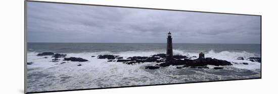 Lighthouse on the Coast, Graves Light, Boston Harbor, Massachusetts, USA-null-Mounted Photographic Print