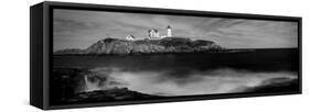 Lighthouse on the Coast, Nubble Lighthouse, York, York County, Maine, USA-null-Framed Stretched Canvas