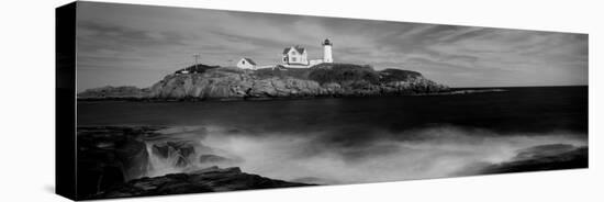 Lighthouse on the Coast, Nubble Lighthouse, York, York County, Maine, USA-null-Stretched Canvas