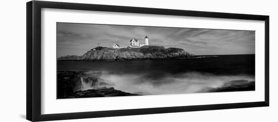 Lighthouse on the Coast, Nubble Lighthouse, York, York County, Maine, USA-null-Framed Photographic Print