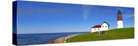 Lighthouse on the Coast, Point Judith Lighthouse, Narragansett Bay, Rhode Island, USA-null-Stretched Canvas