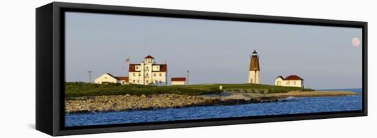 Lighthouse on the Coast, Point Judith Lighthouse, Narragansett Bay, Washington County-null-Framed Stretched Canvas