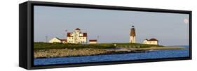 Lighthouse on the Coast, Point Judith Lighthouse, Narragansett Bay, Washington County-null-Framed Stretched Canvas