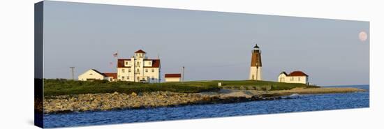 Lighthouse on the Coast, Point Judith Lighthouse, Narragansett Bay, Washington County-null-Stretched Canvas