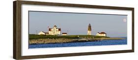 Lighthouse on the Coast, Point Judith Lighthouse, Narragansett Bay, Washington County-null-Framed Photographic Print