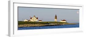 Lighthouse on the Coast, Point Judith Lighthouse, Narragansett Bay, Washington County-null-Framed Photographic Print