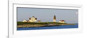 Lighthouse on the Coast, Point Judith Lighthouse, Narragansett Bay, Washington County-null-Framed Photographic Print