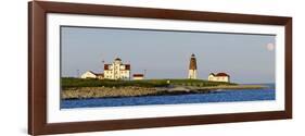 Lighthouse on the Coast, Point Judith Lighthouse, Narragansett Bay, Washington County-null-Framed Photographic Print