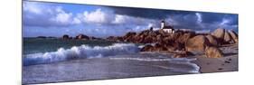 Lighthouse on the Coast, Pontusval Lighthouse, Brignogan, Finistere, Brittany, France-null-Mounted Photographic Print