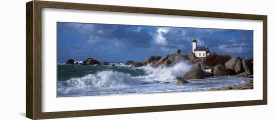 Lighthouse on the Coast, Pontusval Lighthouse, Brignogan, Finistere, Brittany, France-null-Framed Photographic Print