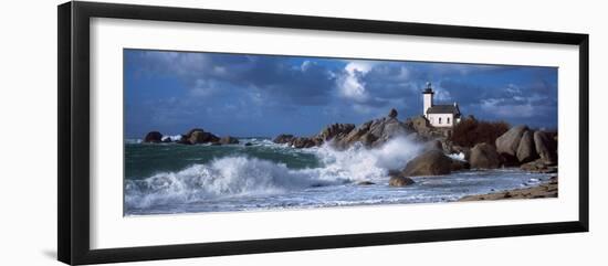 Lighthouse on the Coast, Pontusval Lighthouse, Brignogan, Finistere, Brittany, France-null-Framed Photographic Print