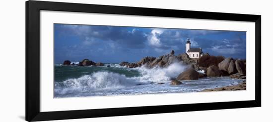 Lighthouse on the Coast, Pontusval Lighthouse, Brignogan, Finistere, Brittany, France-null-Framed Photographic Print