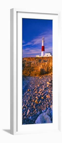 Lighthouse on the Coast, Portland Bill Lighthouse, Portland Bill, Dorset, England-null-Framed Photographic Print