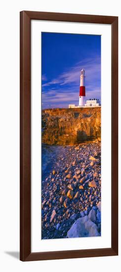 Lighthouse on the Coast, Portland Bill Lighthouse, Portland Bill, Dorset, England-null-Framed Photographic Print