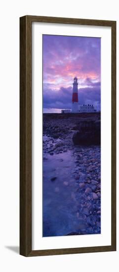 Lighthouse on the Coast, Portland Bill Lighthouse, Portland Bill, Dorset, England-null-Framed Photographic Print