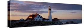 Lighthouse on the coast, Portland Head Light, Cape Elizabeth, Cumberland County, Maine, USA-null-Stretched Canvas