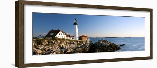 Lighthouse on the Coast, Portland Head Lighthouse, Ram Island Ledge Light, Portland-null-Framed Photographic Print