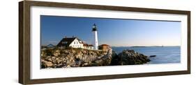 Lighthouse on the Coast, Portland Head Lighthouse, Ram Island Ledge Light, Portland-null-Framed Photographic Print