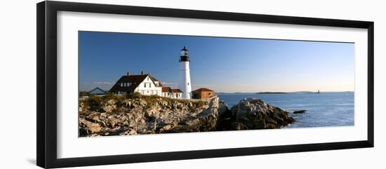 Lighthouse on the Coast, Portland Head Lighthouse, Ram Island Ledge Light, Portland-null-Framed Photographic Print