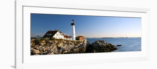 Lighthouse on the Coast, Portland Head Lighthouse, Ram Island Ledge Light, Portland-null-Framed Photographic Print