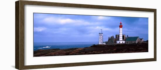 Lighthouse on the Coast, Saint Mathieu Lighthouse, Finistere, Brittany, France-null-Framed Photographic Print