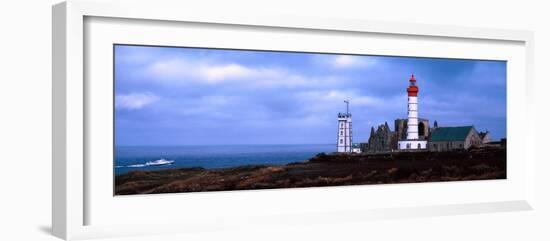 Lighthouse on the Coast, Saint Mathieu Lighthouse, Finistere, Brittany, France-null-Framed Photographic Print