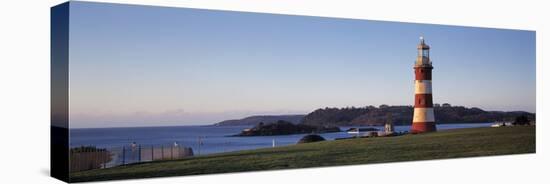 Lighthouse on the Coast, Smeaton's Lighthouse, Plymouth Hoe, Plymouth, Devon, England-null-Stretched Canvas