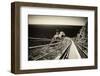 Lighthouse On The Edge-George Oze-Framed Photographic Print