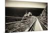 Lighthouse On The Edge-George Oze-Mounted Photographic Print