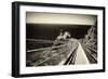 Lighthouse On The Edge-George Oze-Framed Photographic Print