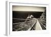 Lighthouse On The Edge-George Oze-Framed Photographic Print